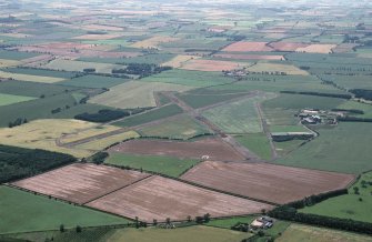 Oblique aerial view centred on Charterhall Airfield, taken from the NE.