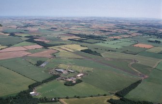 Oblique aerial view centred on Charterhall Airfield, taken from the W.