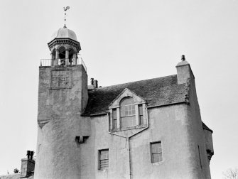 View of window of room in top storey of tower, Abergeldie Castle