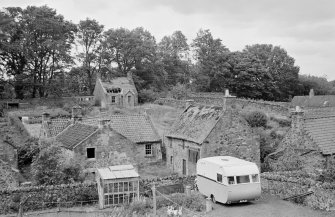 View of cottages in Balmblae, Falkland