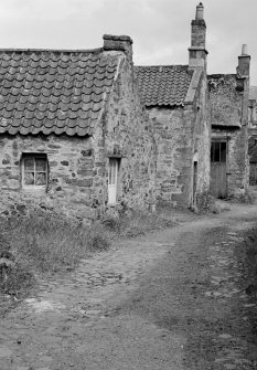 View of cottages in Balmblae, Falkland