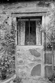 Detail of window in cottage in Balmblae, Falkland
