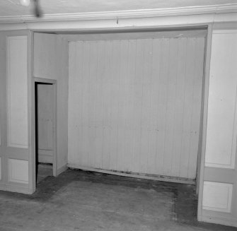 Interior.View of ground floor North room dining room from South showing buffet recess