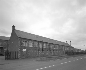 Selkirk, Dunsdale Haugh, Dunsdale Road, Riverside Mills
View from south of Administration,Sales,Store block at east side of works, fronting onto Dunsdale Road