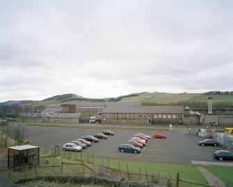 Selkirk, Dunsdale Haugh, Dunsdale Road, Riverside Mills
Elevated general view of entire works from east north east