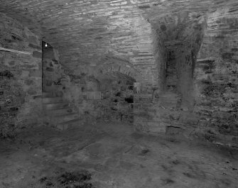 Basement, vaulted kitchen, view from North West.