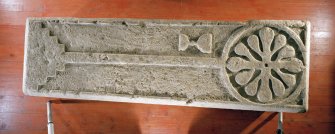 Interior.
Detail showing recumbent slab.