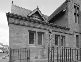 Detail of inscription " THE ARTHUR ALLISON MEMORIAL HALL"