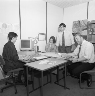 RCAHMS AT WORK
Interior view showing the First Edition Survey Project team, 1995.