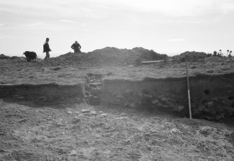 Excavation photograph : area I - south section, E-W mosaic, 4th part.