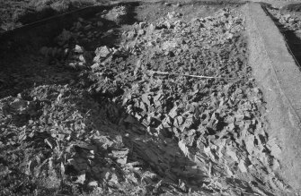 Excavation photograph : area II - southern half, looking west.