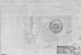 Plane-table survey of Ewes Doors Roman watch tower and adjacent stretch of road. 300dpi scan