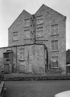 View of main building east gable, Bongate Mill, Jedburgh.