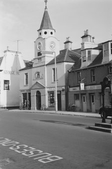 View of Old Town Hall, Stranraer, from north west and the Railway Inn