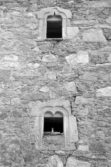 Detail of windows on west elevation, Barholm Castle.