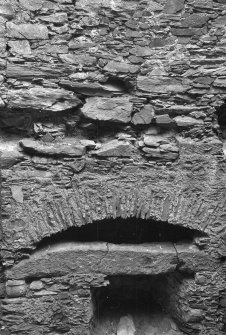 Detail of fireplace on first floor, Barholm Castle.