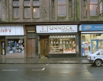 View of shop front from E.