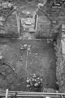 Jedburgh Abbey excavation archive
Frame 24: Area 1: Room 11: Compact surface 977 and W door of building.
