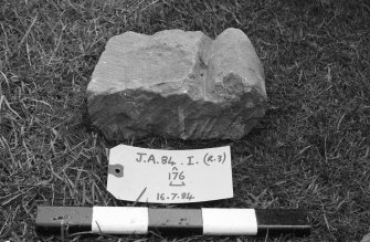 Jedburgh Abbey excavation archive
Frame 15: Architectural fragments from 176.
