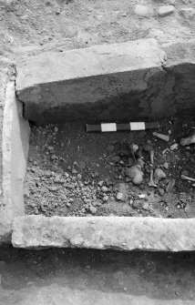 Jedburgh Abbey excavation archive
Frame 28: Area 1: Room 3: Detail of Grave 872. From N.
