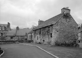 View of rear of 40 and 42 Canongate, Jedburgh, from north west.