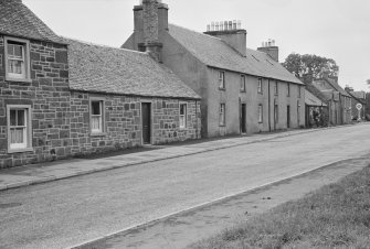 View of houses on the north side of Willoughby Street. Muthill, including Haggart's Buildings.