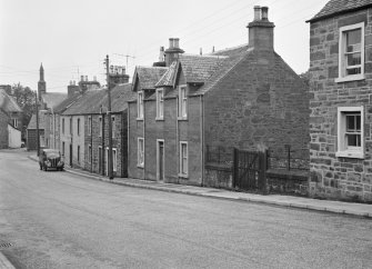 View of houses on the east side of Willoughby Street, Muthill, including Dunvegan and Victoria House.