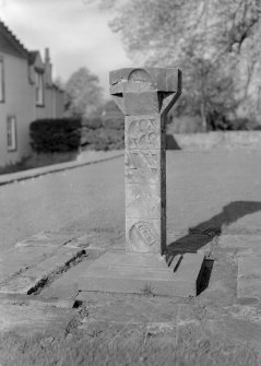 View of sundial in the garden of Auchenbowie House.