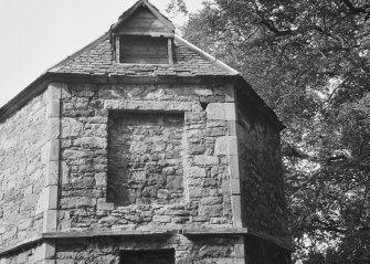 Detail of upper section of Redhall House dovecot, Edinburgh.