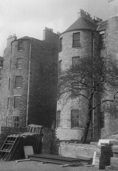 View of the rear of the south side of Buccleuch Place, Edinburgh, seen from the south west.