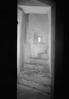 Interior view of newel stair, Auchanachie Castle.