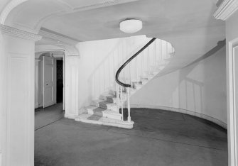 Interior view of hall (1768) and staircase, Auchenbowie House.