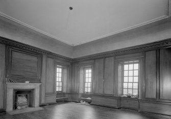 View of library on second floor, Auchenbowie House.