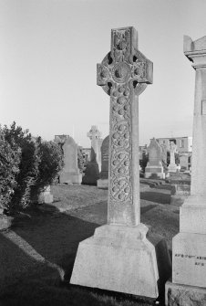 View of Celtic Cross, St Andrews Cathedral burial ground