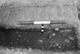 Area A F47: Section through grave 4th spit (E-W), from S