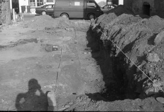 Excavation photograph : north facing section of A, looking east.