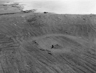 Oblique aerial view of Cladh Maolrithe, Borve, Berneray