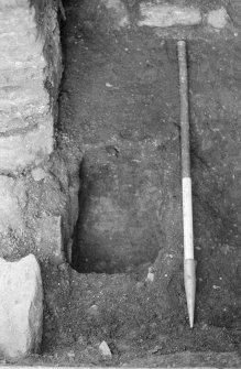 Excavation photograph : detail record shot of A, looking east.