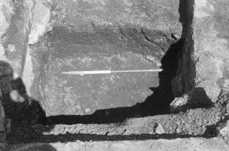 Excavation photograph :  record shot of B, half section, looking east.