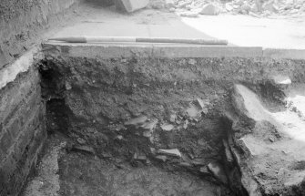 Excavation photograph : record shot of A, west section, looking west.