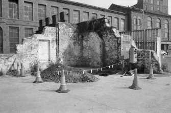 Excavation photograph : general shot of B, with standing walls, looking north-east.