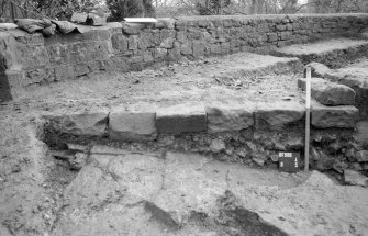 Excavation photograph : section 8, from west to east, looking south.