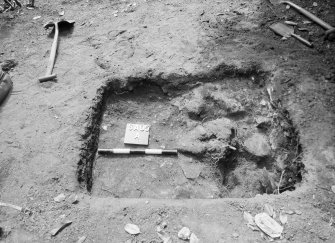 Excavation photograph : rubble in trench A, looking south.