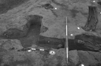 Newhall Point excavation archive
Frame 22: Area C, looking N at excavated graves 130, 131, 125, 123, 150, 133 and 135.
