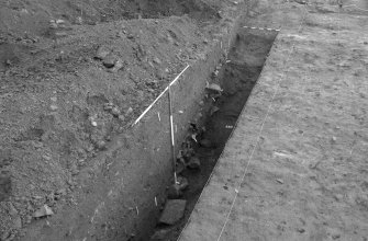 Castle of Wardhouse excavation archive
Area 3: Lowest excavated fills in ditch 302. Machined after this stage. Contexts 350 and 351.