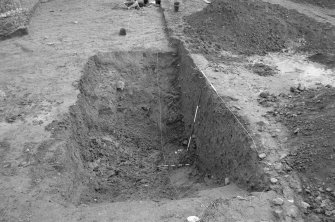 Castle of Wardhouse excavation archive
Area 1: Fully excavated inner ditch. Red granite bedrock exposed.