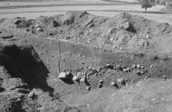 Castle of Wardhouse excavation archive
Area 3: Final shot of excavated inner ditch, with lowest silting layers 350 and 370. Various views. Frames 15-16 show sample tins in position.