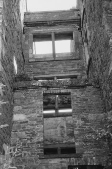 Detail of windows in passage linking elevations, Ravenstone Castle.