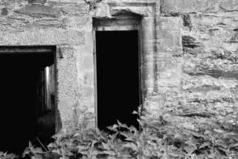 Detail of entrance doors, Ravenstone Castle.