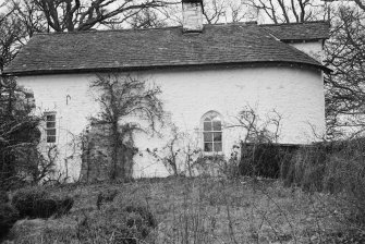 View of cottage by walled garden, Parton House, from SW.